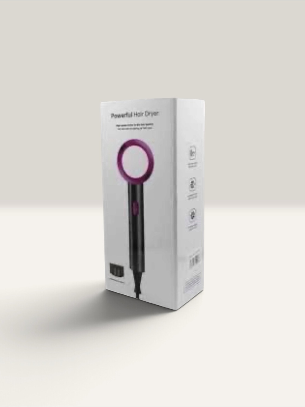 Powerful Hair Dryer - Black with Purple Accents